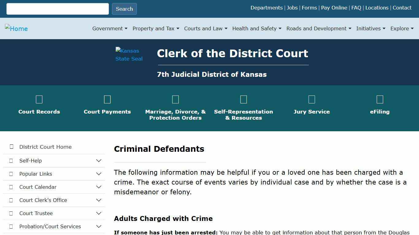 Criminal Defendants Douglas County KS